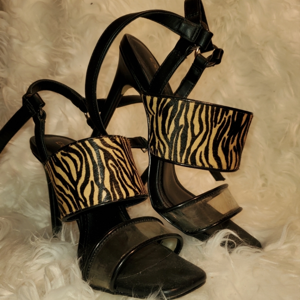 Black Leopard Heels